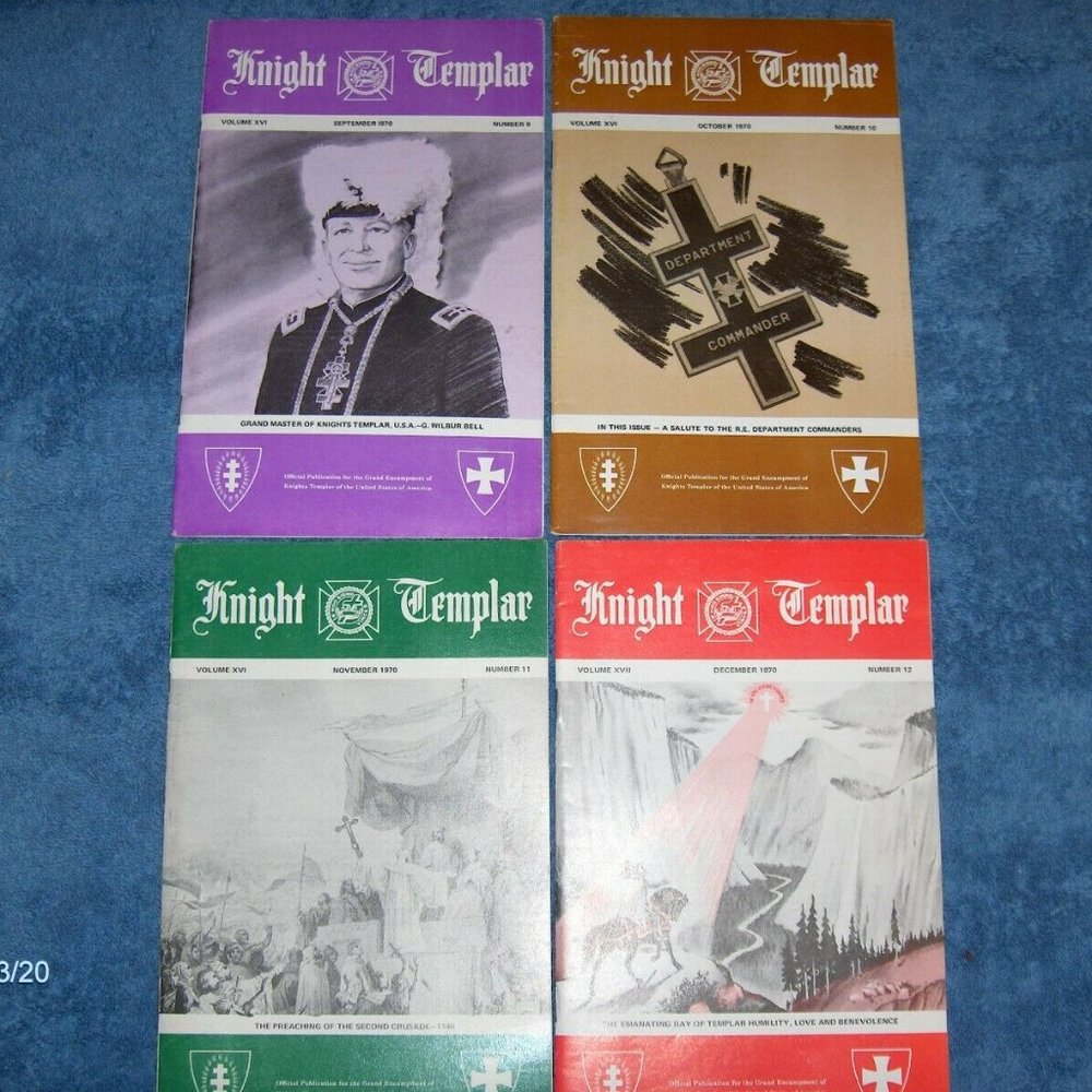 Knight Templar Magazines Lot of 9 Vintage